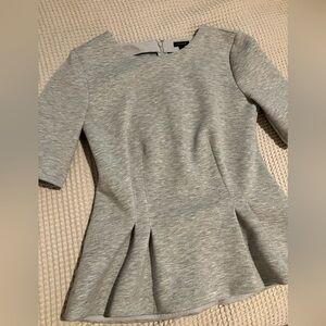Ann Taylor Gray Knit Top, Small